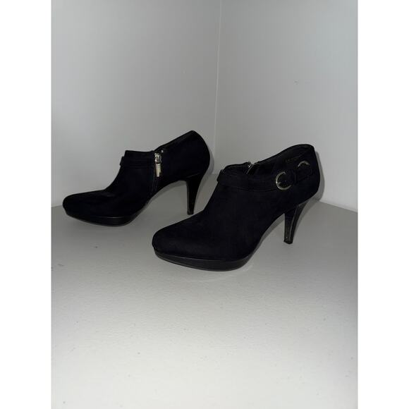 Bandolino Women's Faux Suede Ankle Boots Booties High Heels Shoes 8 - Picture 3 of 8